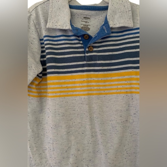 Sonoma Boys Size 8 Multicolored Striped Polo Shirt - Picture 2 of 3
